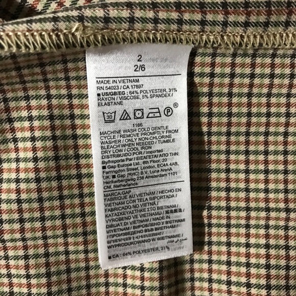 NWT Gap Checked High Rise Pencil Midi Skirt - Picture 8 of 8